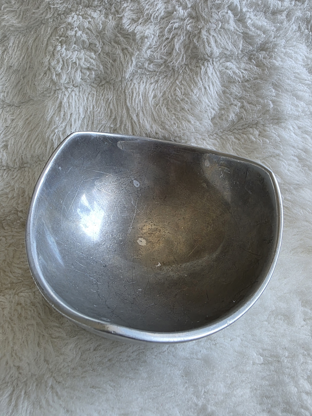 Nambe Brushed Silver Bowl Base with Logo